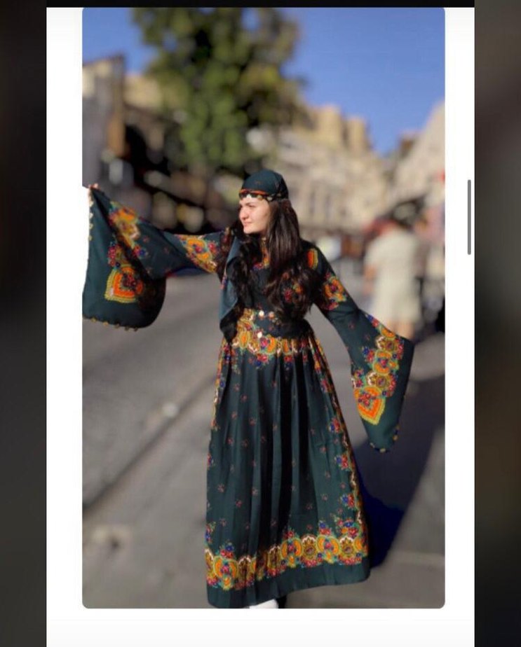 kadın yöresel kıyafet Renkli Etnik Desenli Uzun Bohem Elbise - Görsel 3