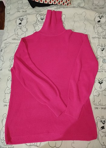 Pembe Triko Boğazlı Kazak - Görsel 3