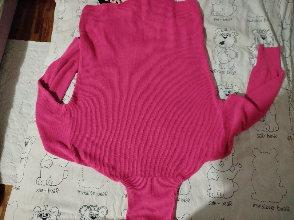 Pembe Triko Boğazlı Kazak - Görsel 4