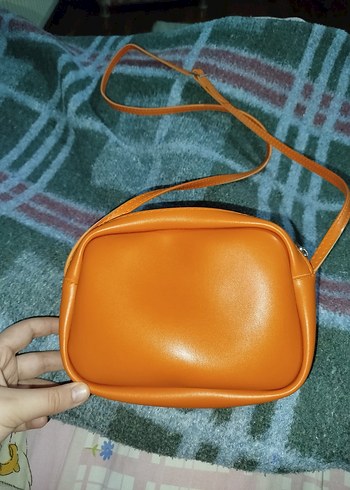 Pull&Bear Turuncu Deri Kadın Çapraz Çanta - Görsel 2