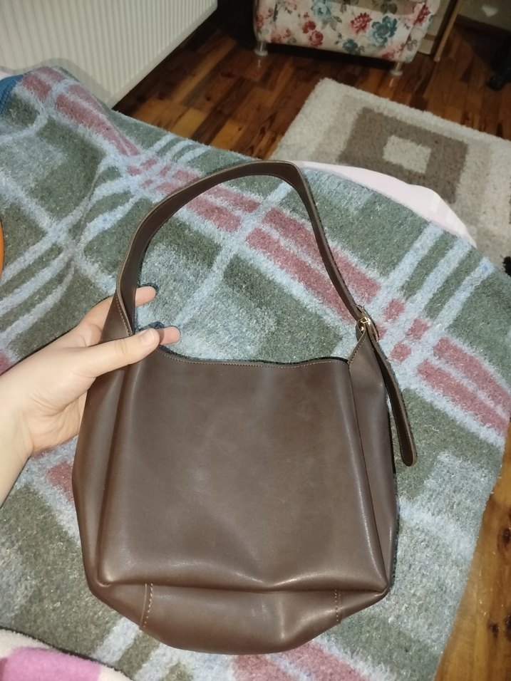 NOTHING Kahverengi Deri Kadın Çanta - Görsel 4