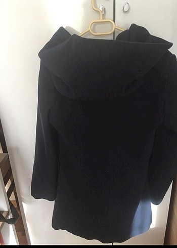 Düğmeli Koyu Lacivert Midi Kaban - Görsel 2