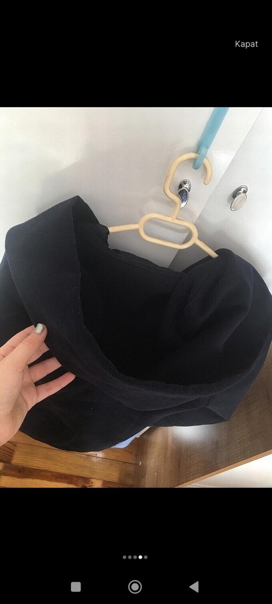 Düğmeli Koyu Lacivert Midi Kaban - Görsel 3