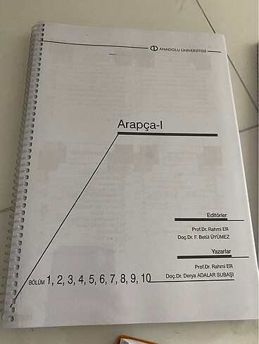 Arapça 1 Ders kitabı