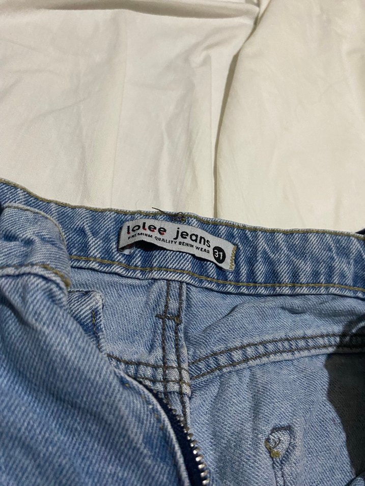 Kadın Kot Bol Kesim Midi Kot Pantolon - Görsel 2