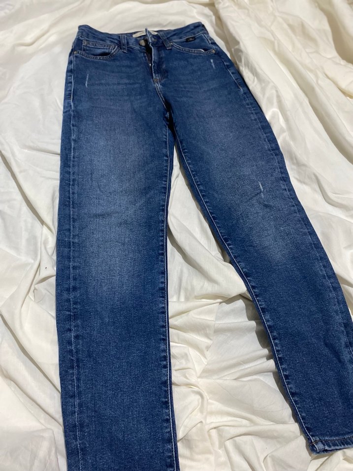 Kadın Mavi Denim Regular Fit  Jean - Görsel 2