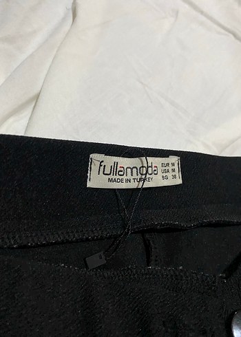 Siyah Kadın  İspanyol Paça Kumaş Pantolon - Görsel 2