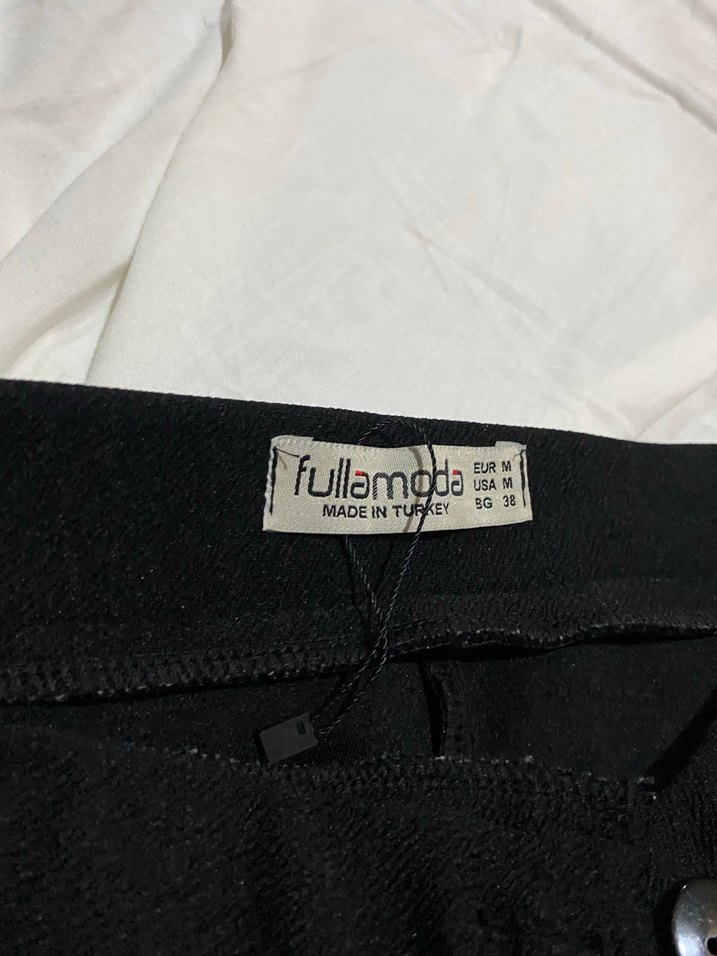 Siyah Kadın  İspanyol Paça Kumaş Pantolon - Görsel 2