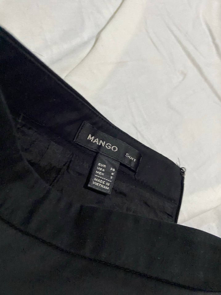 Siyah Mini Yırtmaçlı Kadın Kalem Etek - Görsel 2