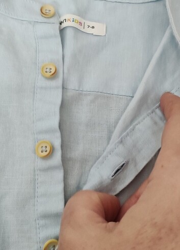 8 Yaş Beden Koton , keten erkek çocuk gömlek
