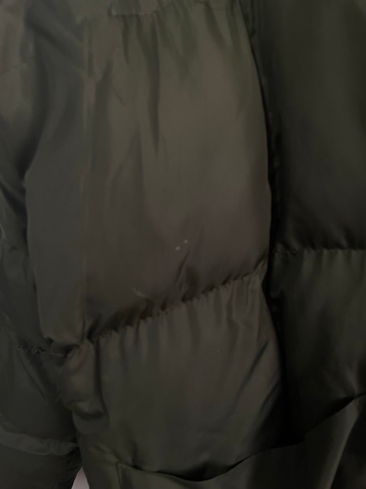 Haki Renk Kapüşonlu Kadın Kışlık Mont - Görsel 2