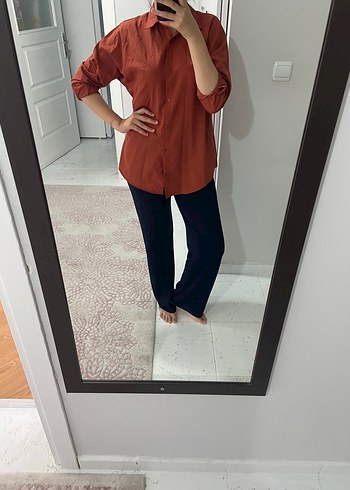 Kiremit Rengi Gömlek - Görsel 2