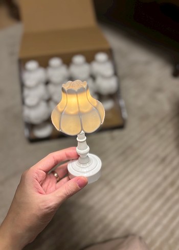 Beyaz Mini Lamba Pembe Fiyonklu - Görsel 6