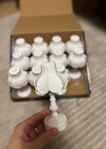 Beyaz Mini Lamba Pembe Fiyonklu - Görsel 7