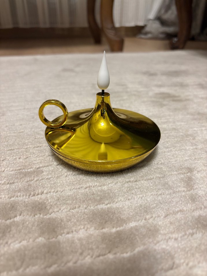 Altın Renkli Dekoratif Mumluk - Görsel 3