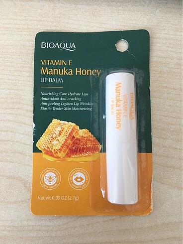 Diğer Bioaqua Manuka Ballı ve E Vitaminli Dudak Balmı