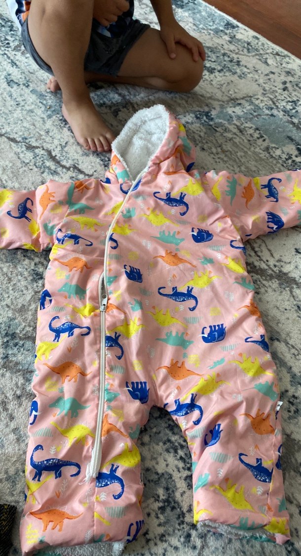 Kapüşonlu Fermuarlı Bebek Kız Tulumu - Görsel 3