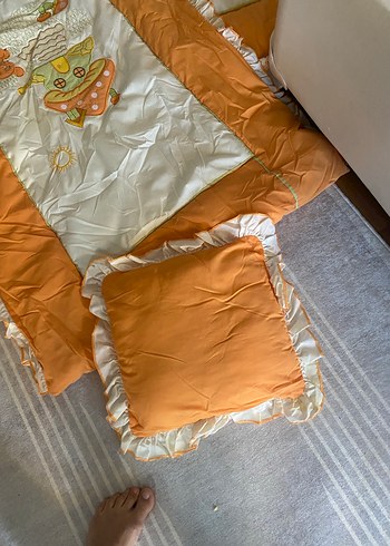 Nakışlı Turuncu Çocuk Uyku Seti - Görsel 3