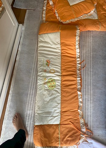 Nakışlı Turuncu Çocuk Uyku Seti - Görsel 5