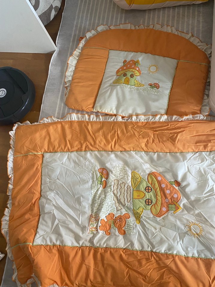 Nakışlı Turuncu Çocuk Uyku Seti - Görsel 2