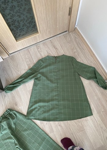 Haki Kareli Hamile Tunik - Görsel 6