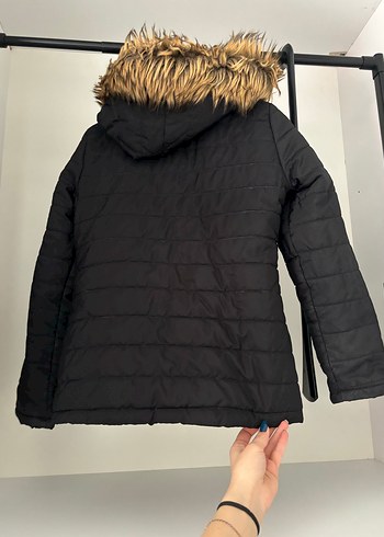 Bershka Kürklü Siyah Kadın Montu