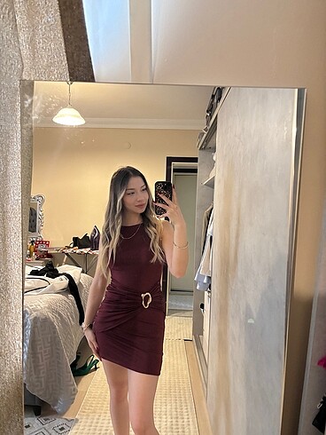 Zara Bordo elbise