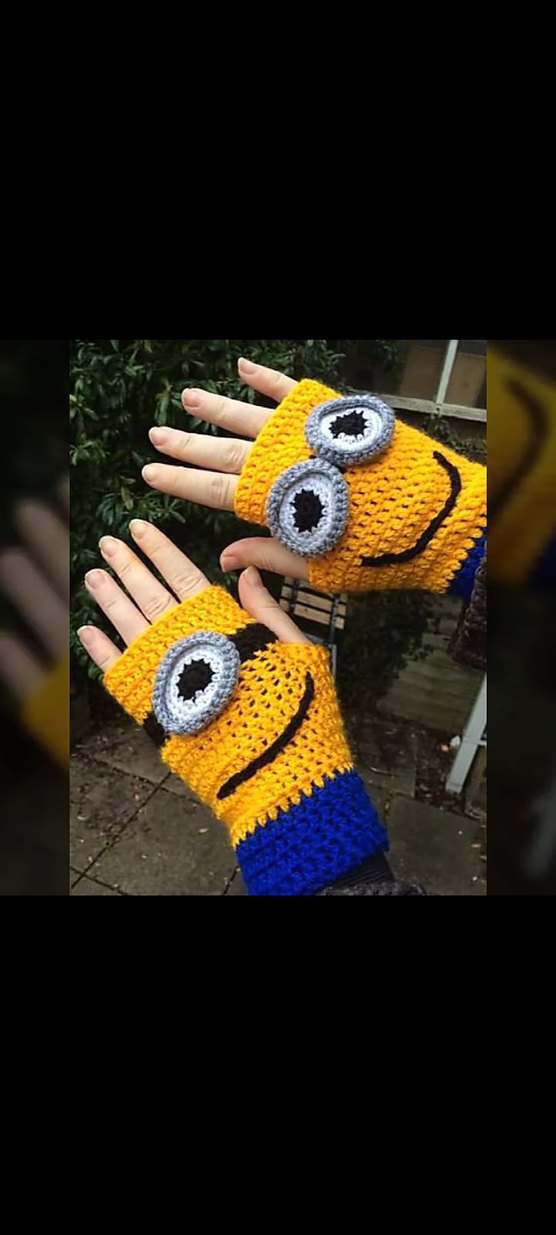 Hello Kiti Desenli Pembe Örgü Eldiven - Görsel 2