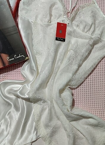 Pierre Cardin kısa gecelik ekru 