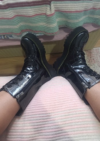 Yılan Desenli Siyah Platform Topuklu Goth - Görsel 6