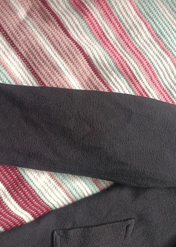 Gri Düğmeli Kadın Midi Kaban - Görsel 4