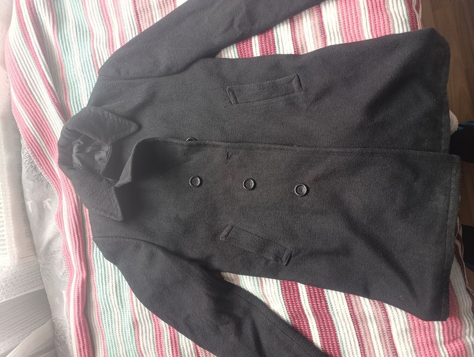 Gri Düğmeli Kadın Midi Kaban - Görsel 2