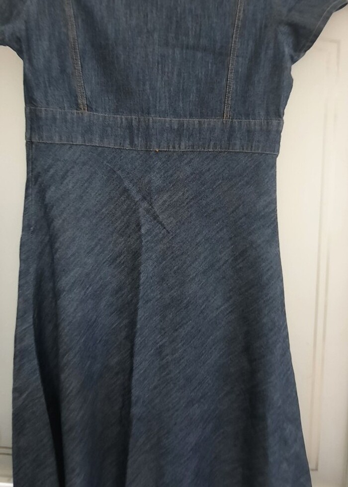 38 40 bedene uyumlu kot elbise - Görsel 3