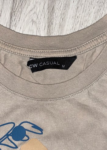 LC Waikiki Bej Baskılı Kadın Tişört