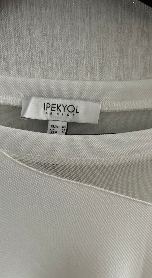 Kadın Beyaz Uzun Kollu Salaş Bluz - Görsel 2