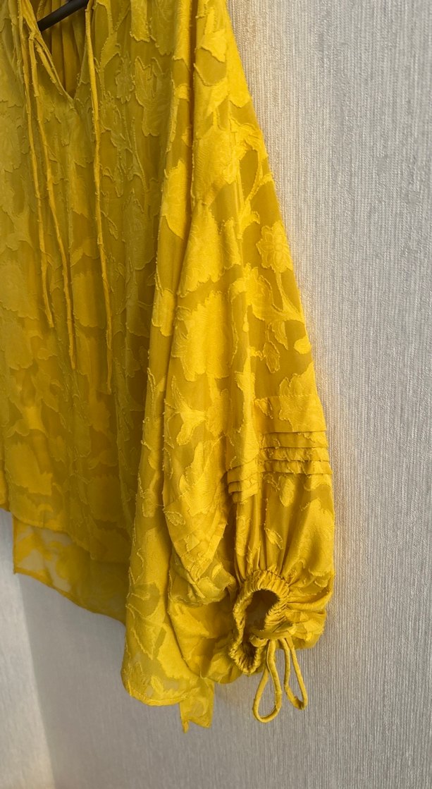 İpekyol 
Sarı Dantel Detaylı Bohem Kadın Bluz - Görsel 3