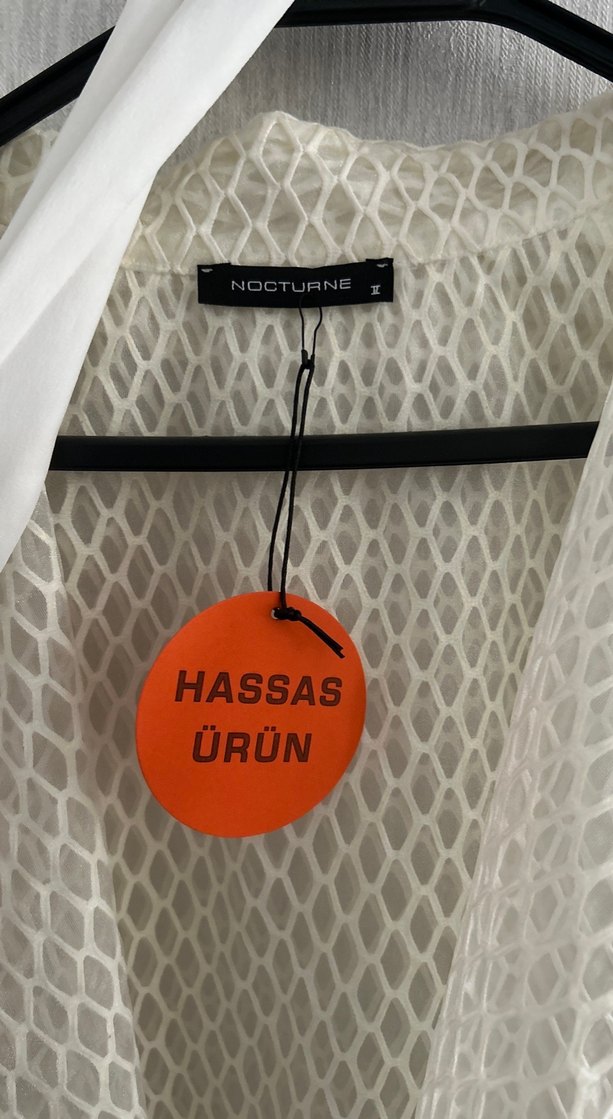 Uzun Kollu Beyaz Bohem Kadın parka - Görsel 2