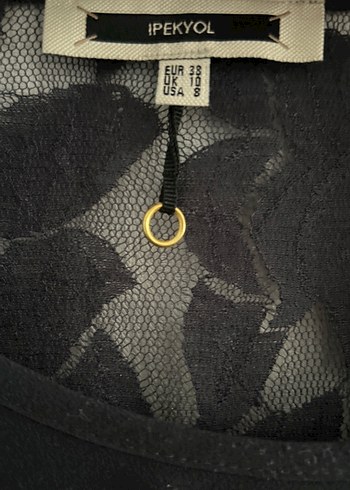 Siyah Dantel Detaylı Kadın Bluz - Görsel 2