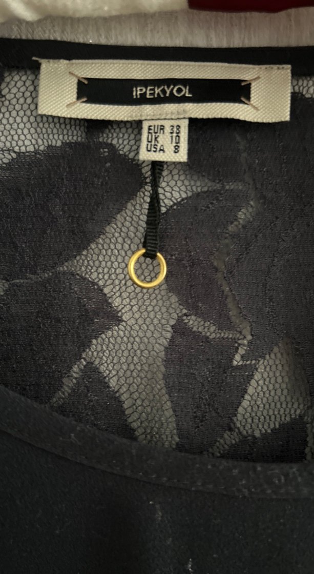 Siyah Dantel Detaylı Kadın Bluz - Görsel 2