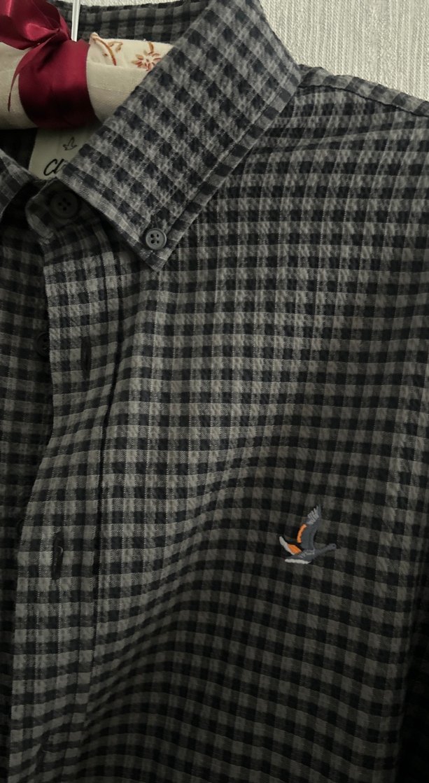 Erkek Gri Uzun Kollu Düğmeli Gömlek - Görsel 2