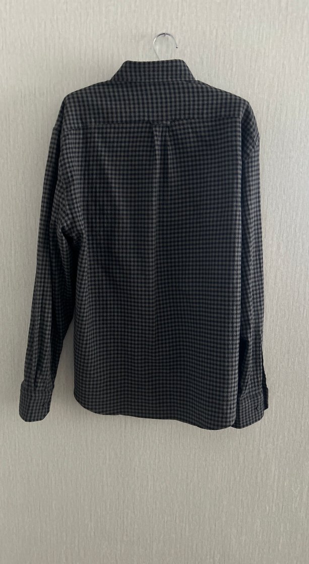 Erkek Gri Uzun Kollu Düğmeli Gömlek - Görsel 4