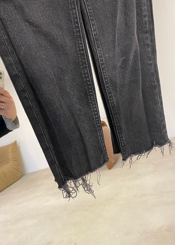 Kadın Siyah Baskılı Denim Pantolon - Görsel 3