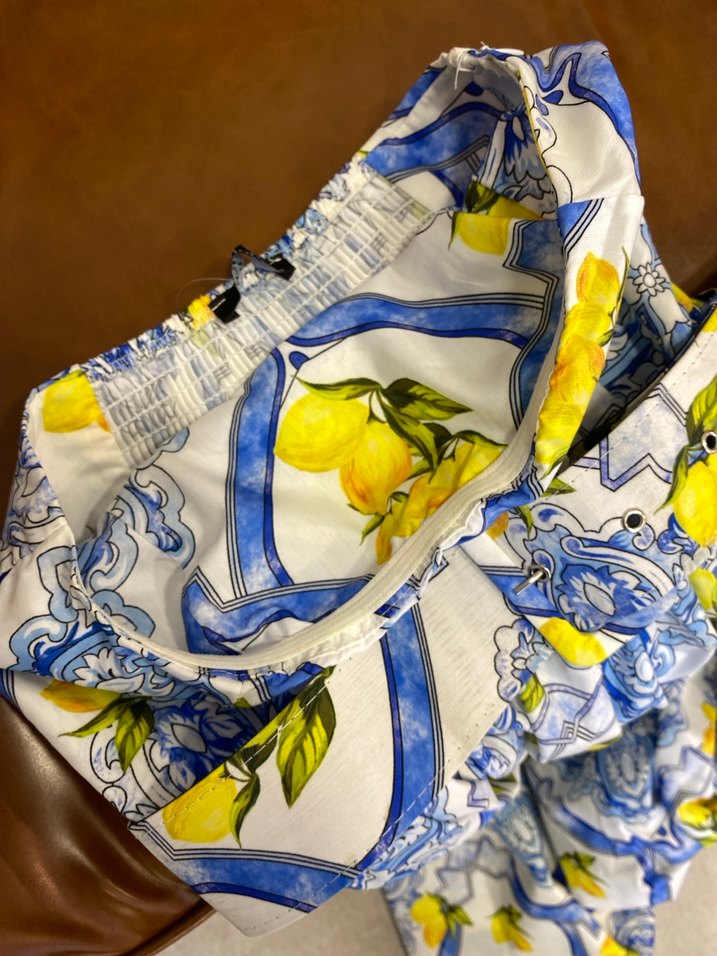 Sarı Desenli Straplez Uzun Elbise - Görsel 3