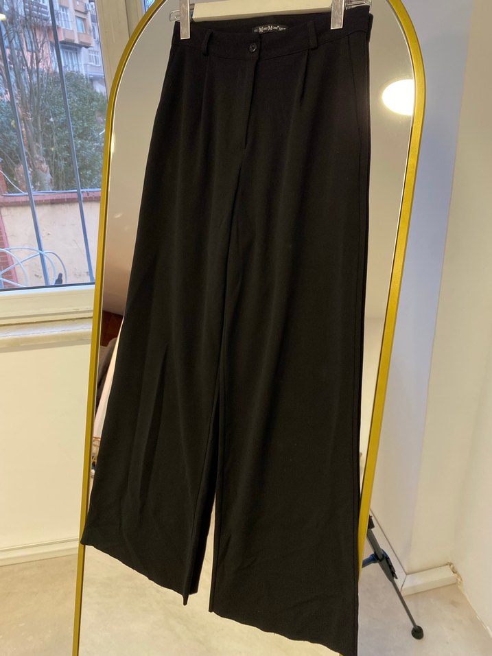 Siyah Kadın Kumaş Pantolon - Görsel 2