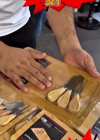 Bej Nakış Desenli Modern Klasik Tabak Seti - Görsel 2