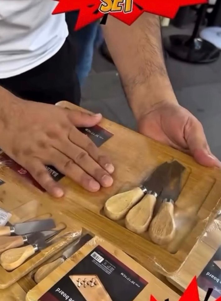 Bej Nakış Desenli Modern Klasik Tabak Seti - Görsel 2