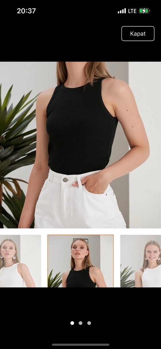 Siyah Crop - Görsel 2