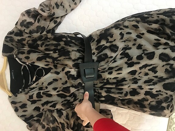 Leoparlı şifon elbise