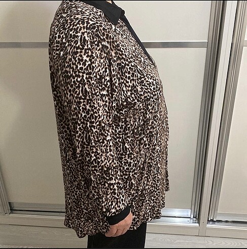 50 Beden 50 beden yazlık gömlek leopar