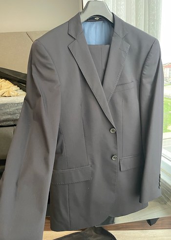 Lacivert Düğmeli Erkek Takım Elbise - Görsel 2